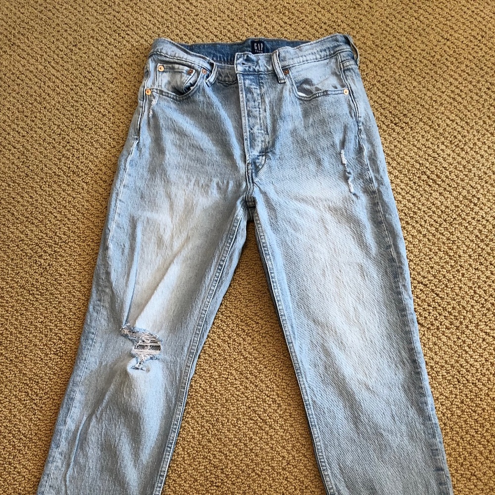 Distressed Gap Cheeky Straight Denim